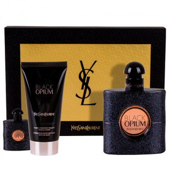 YSL Black Opium Set : EdP 50ml +EdP 7,5ml +BL 50ml - 1