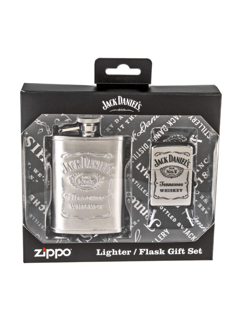 ZIPPO Dárková sada s placatkou a zapalovačem Jack Daniel's®