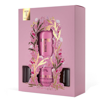 Tatratea likér Ibišek & Červený čaj 37% 0,7 l + 2 skleničky