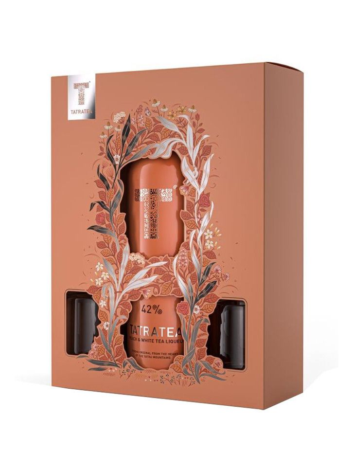 Tatratea Peach Tea liquer 42%  0,7 l + 2 sklenice