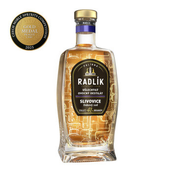 Radlík Slivovice dubový sud 43% 0,5 l
