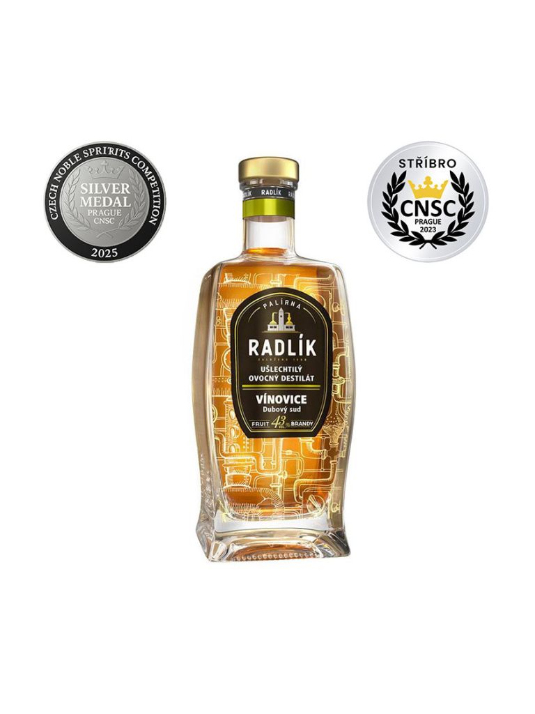 Radlík Vínovice dubový sud 43% 0,5 l