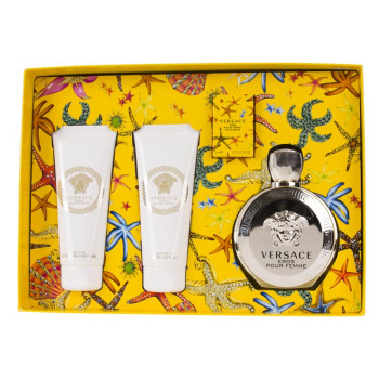 Versace Eros Femme Set : EdP 100ml +Luxury BSG 100ml + Luxury BL 100ml +EdT 5ml - 2