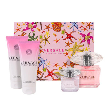 Versace Bright Crystal Set : EdT 90 ml +BL 100 ml +BSG 100 ml +EdT 5 ml