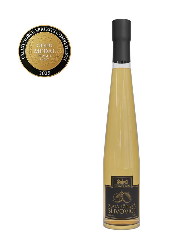 Lžínská Zlatá Slivovice 50% 0,35 l