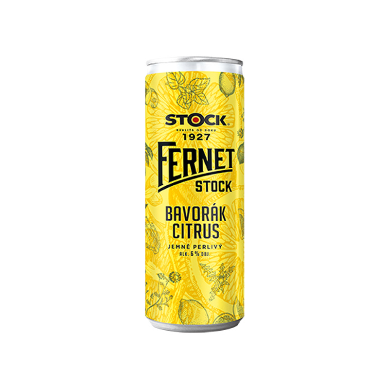 Fernet Stock Bavorák Citrus 0,25l plech 6%