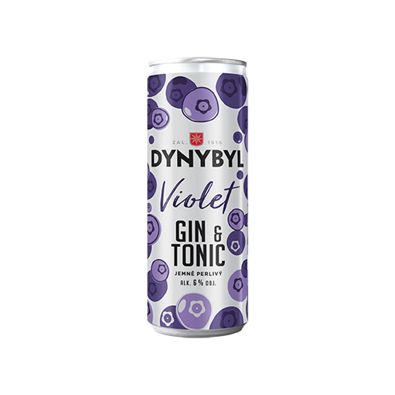 Dynybyl Gin Violet a Tonic 0,25l plech 6%