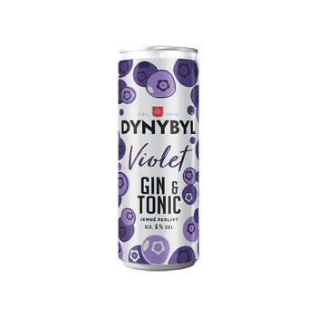 Dynybyl Gin Violet a Tonic 0,25l plech 6%