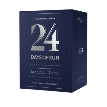 Adventní kalendář 24 Days of Rum 24x20 ml 43,7% + 2 skleničky - 1