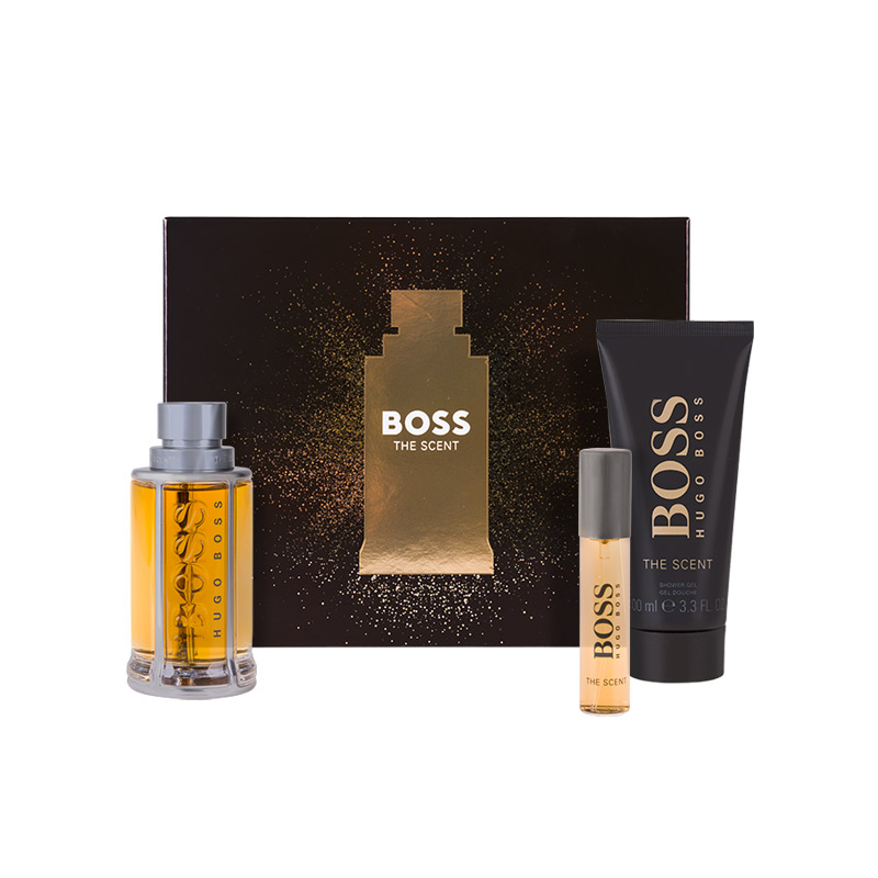 Hugo Boss The Scent Set : EdT 100ml +Pen Spray 10ml +SG 100ml