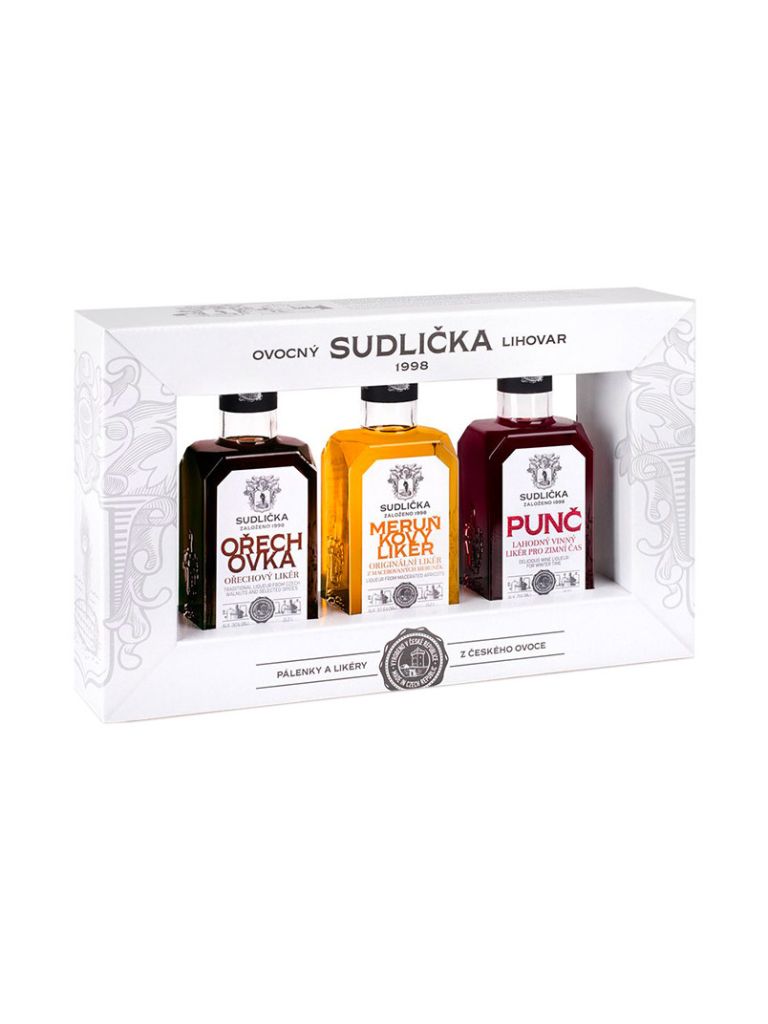 Degustační set Sudličkovy likéry 29,5% 3 x 0,2 l