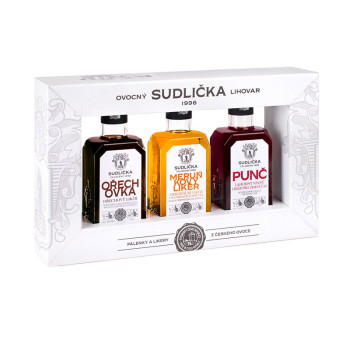 Degustační set Sudličkovy likéry 29,5% 3 x 0,2 l