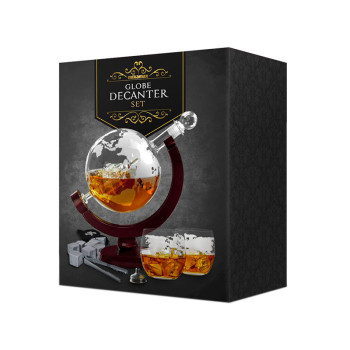Dárková sada Karafa "Globus" + příslušenství MIKAMAX - 1