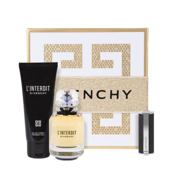 Givenchy L'Interdit Set: EdP 50 ml + BL 75 ml + Le Rouge Interdit Intense Silk Lipstick N° 333 - 1