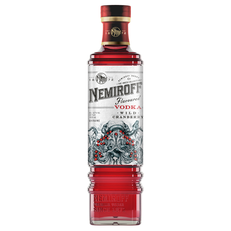 Nemiroff De Luxe wild cranberry vodka 0,7L 40% (holá láhev)