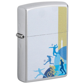 Zippo Summer Games 205 Satin Chrome