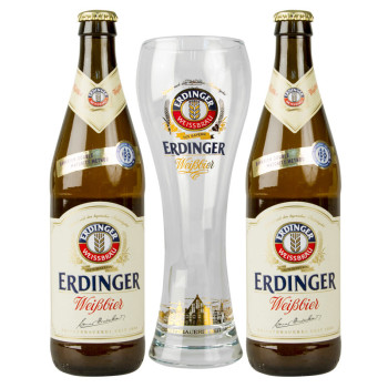 Erdinger dárková krabička 2x0,5L 5,3% + 1 sklenice - 2