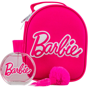 Kids World Air-Val Barbie Set: EdT 100 ml + Lip Gloss with Pompom Charm + Pouch - 2