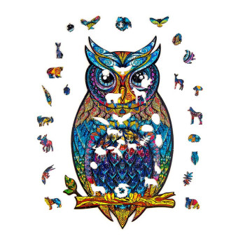 Unidragon Charming Owl dřevěné puzzle - 2