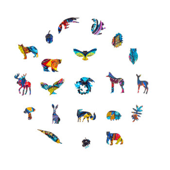 Unidragon Charming Owl dřevěné puzzle - 3