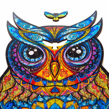 Unidragon Charming Owl dřevěné puzzle - 7