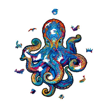 Unidragon Magnetic Octopus M dřevěné puzzle - 3