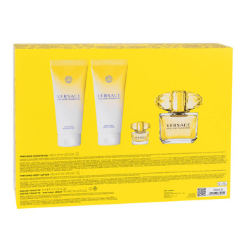 Versace Yellow Set: EdT 90 ml + Body Lotion 100 ml + Shower Gel 100 ml + EdT 5 ml - 3