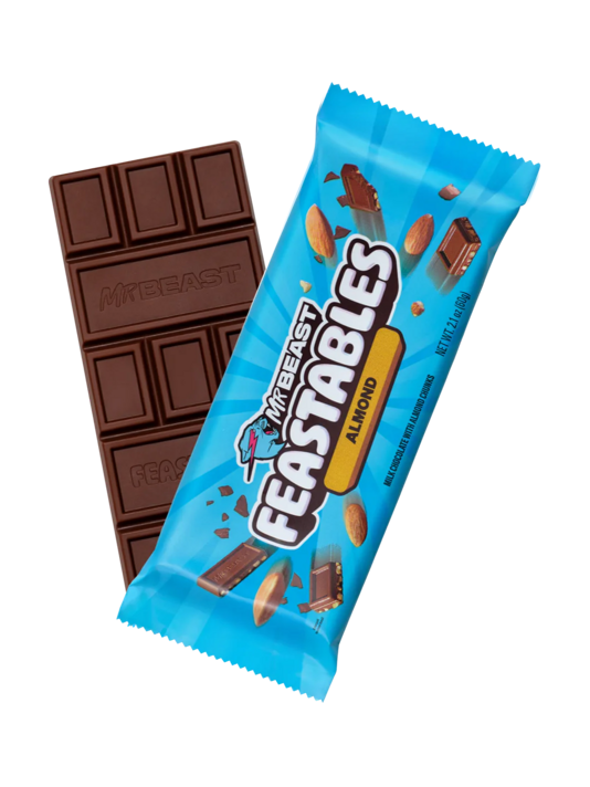 Mr.Beast Feastables Almond mléčná čokoláda s kousky mandlí 60 g