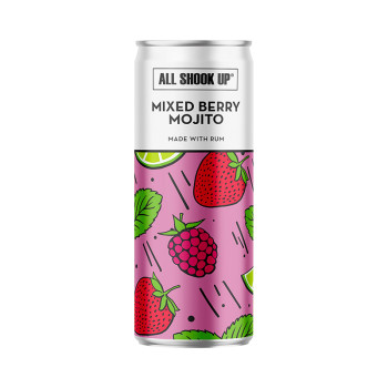 All Shook Up RTD Mixed Berry Mojito 3,4% 0,25 l