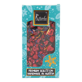 Ritonka PREMIUM hořká čokoláda malina, květy 95g