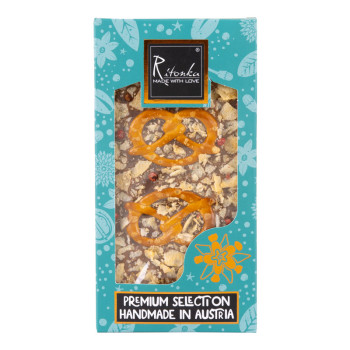 Ritonka PREMIUM křupavé lupínky z mléčné čokolády, preclík, červená paprika 95g