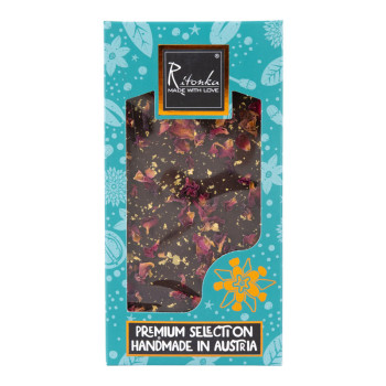 Ritonka PREMIUM hořká čokoláda zlatá, růžová 95g