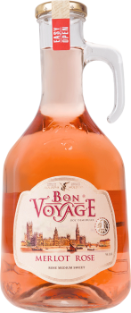BON VOYAGE Merlot RŮŽOVÉ polosladké víno 1L