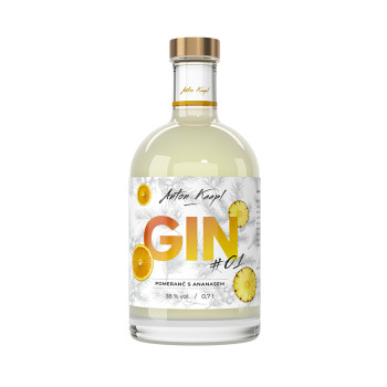 Anton Kaapl GIN #1 pomeranč s ananasem 38% 0,7 l - 2