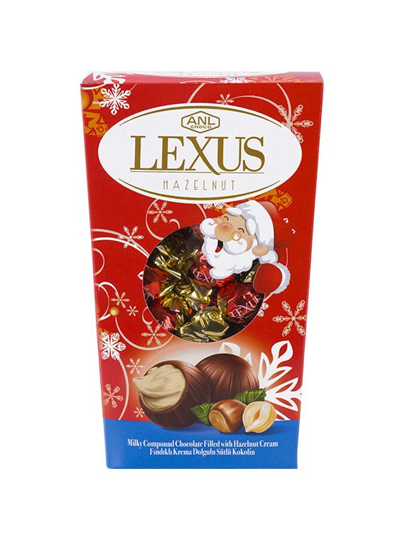Lexus Box vánoční kakaové bonbóny lískový oříšek 500 g