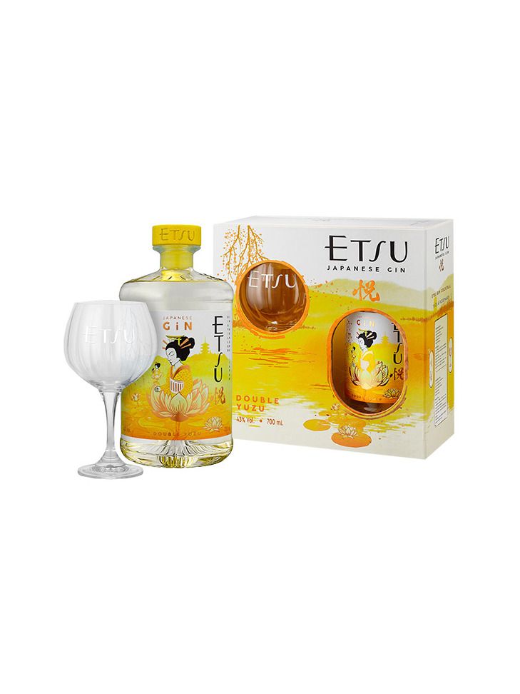 Etsu Double Yuzu Japanese Gin 43% 0,7 l + sklenice