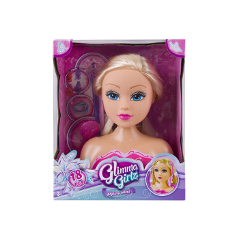 Frisierkopf Glimma Girlz 22cm 18-tlg.