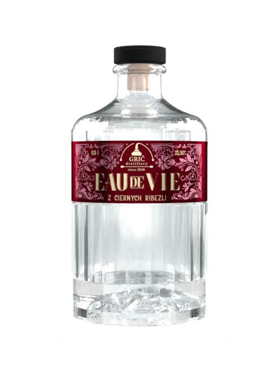 GRIČ EAU DE VIE z černého rybízu 0,5l 45%