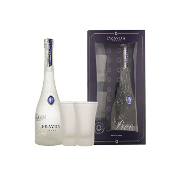 Vodka Pravda 40% 0,7 l +2 panáky