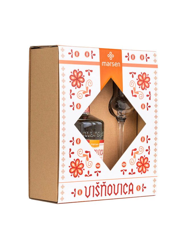 Marsen VIŠŇOVICE Traditionel 42% 0,5 l + sklenička