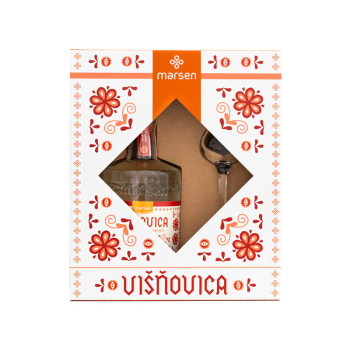 Marsen VIŠŇOVICE Traditionel 0,5l 42% + sklenička - 2