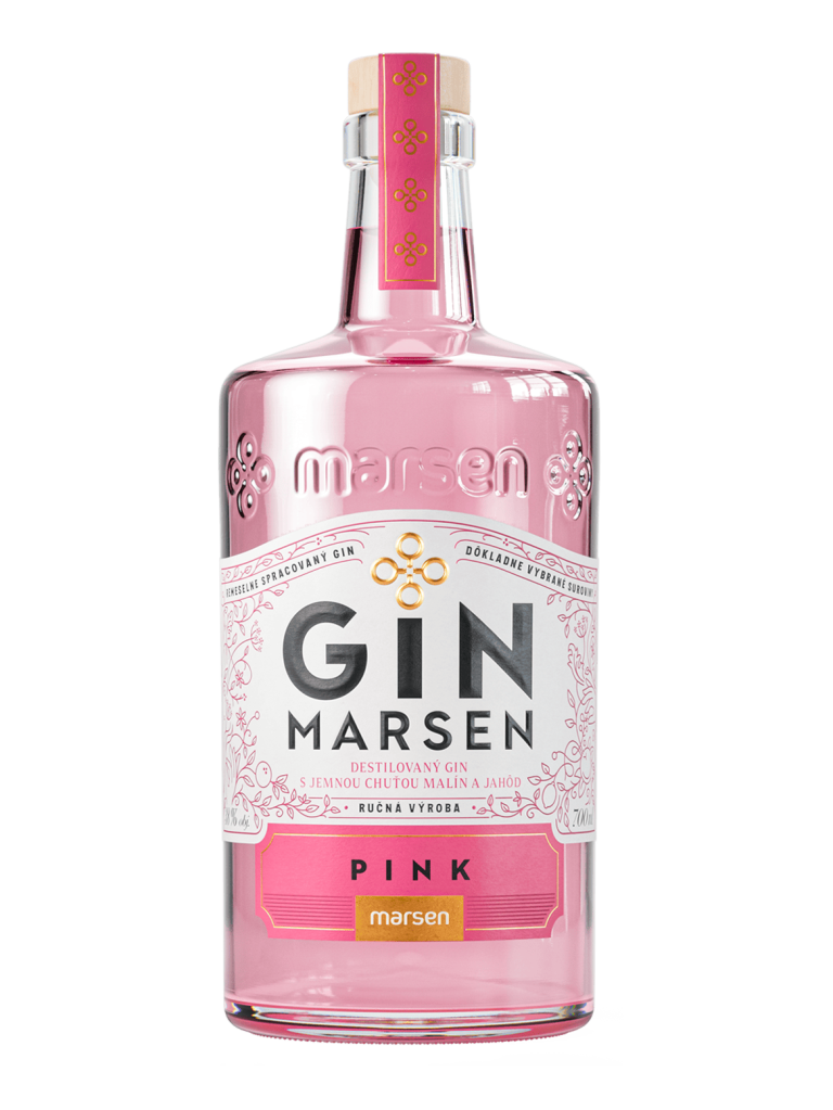 Marsen Gin Pink 38% 0,7 l + sklenička