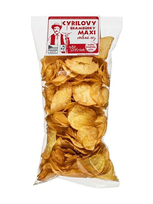 Cyrilovy brambůrky MAXI solené 180 g