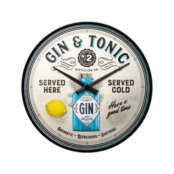 Nástěnné hodiny - Gin & Tonic Served Here