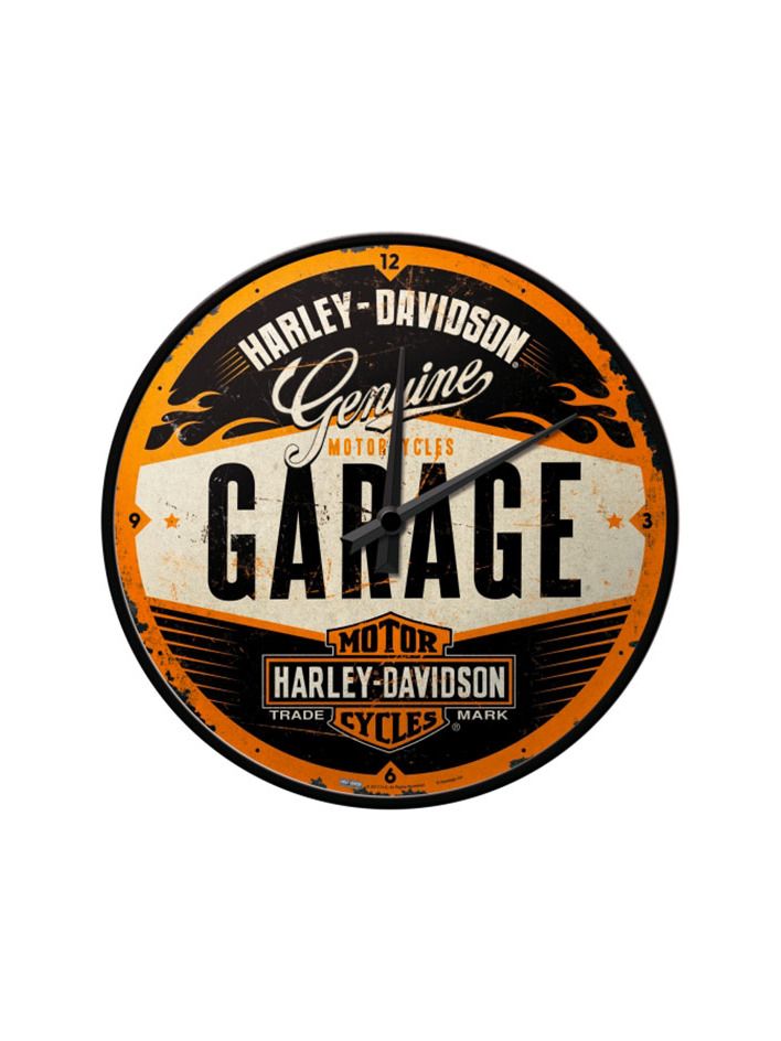 Nástěnné hodiny - Harley-Davidson Garage