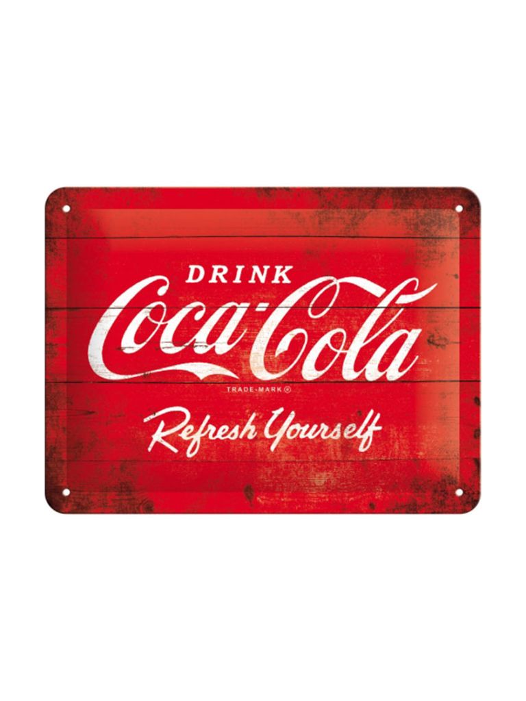 Plechová cedule - Coca-Cola (Červené logo)