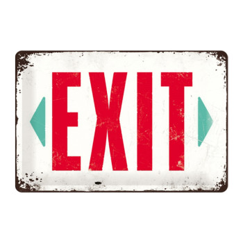 Plechová cedule - Exit