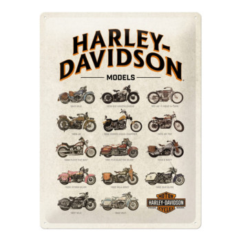 Plechová cedule - Harley-Davidson (Modely)