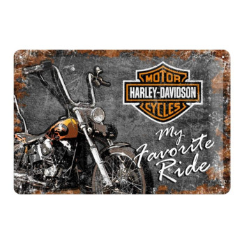 Plechová cedule - Harley-Davidson (My Favorite Ride)