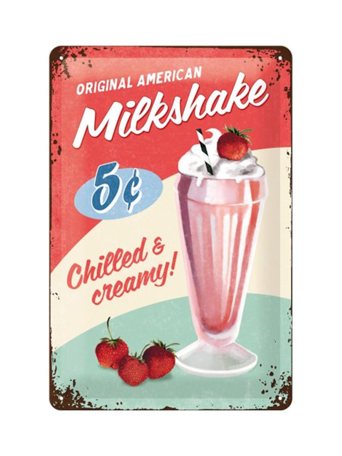 Plechová cedule - Milkshake